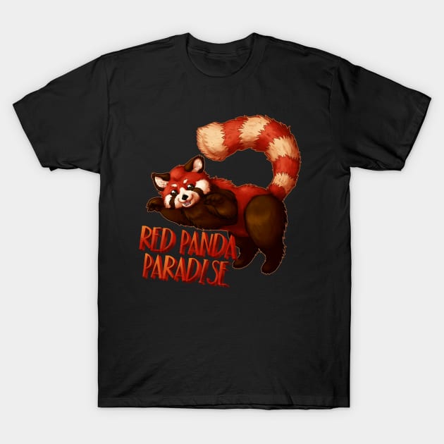 Red Panda Paradise T-Shirt by Scapegoated